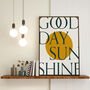 Good Day Sunshine Textured Sun Typography Print, thumbnail 2 of 8