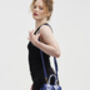 Blue Agnes Top Handle Saddle Bag, thumbnail 2 of 9