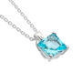 Large Square Sky Blue Pendant Necklace, thumbnail 2 of 4