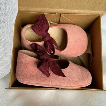 Rosa Suede Baby Shoes With Keepsake Box, 5 of 6