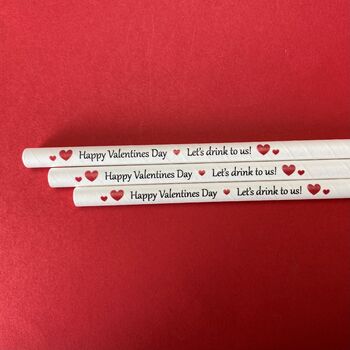 Valentines Day Paper Straws Box Of 20 Eco Straws, 2 of 2