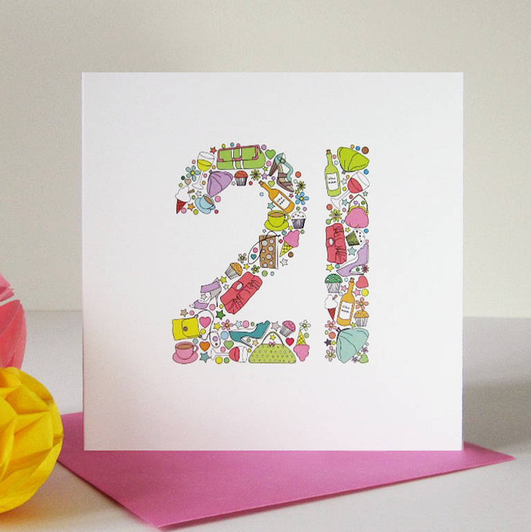 Girlie Things 21st Birthday Card By Mrs L Cards 8401