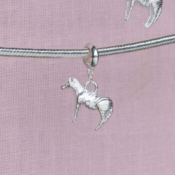 Zebra Charm Sterling Silver, 4 of 8