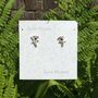 Lily Flower Stud Earrings, thumbnail 2 of 3