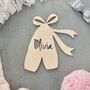 Personalised Ballet Shoes Wooden Door Sign, thumbnail 1 of 8