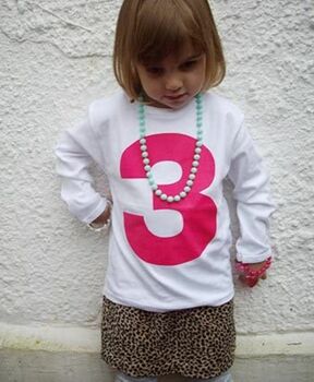 Birthday Top, I Am Three, Kids T Shirt, Number Top, 2 of 3
