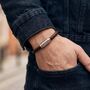 Gifts For Him Personalised Men Leather Bracelet, thumbnail 1 of 8