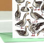 Gaggle Of Geese Art Blank Greeting Card, thumbnail 7 of 7