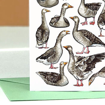 Gaggle Of Geese Art Blank Greeting Card, 7 of 7