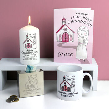 Personalised Girls First Holy Communion Pillar Candle, 3 of 4