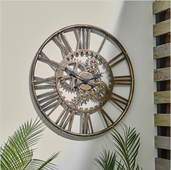 Summer Outdoor/ Indoor ‘Cogs’ Circular Wall Clock, 2 of 7