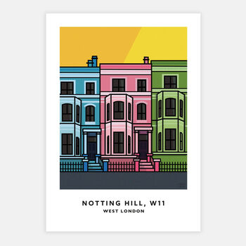 Notting Hill Colourful Illustration Print, 4 of 5
