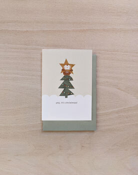 Pack Of Four Cute Scandi Eco Friendly Christmas Cards, 5 of 6