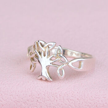 Sterling Silver Tree Of Life Ring, 6 of 10