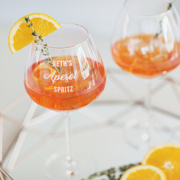 Personalised Aperol Spritz Glass, 2 of 8
