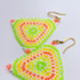 Hand Woven Disco Neon Miyuki Beads Earrings, thumbnail 3 of 10