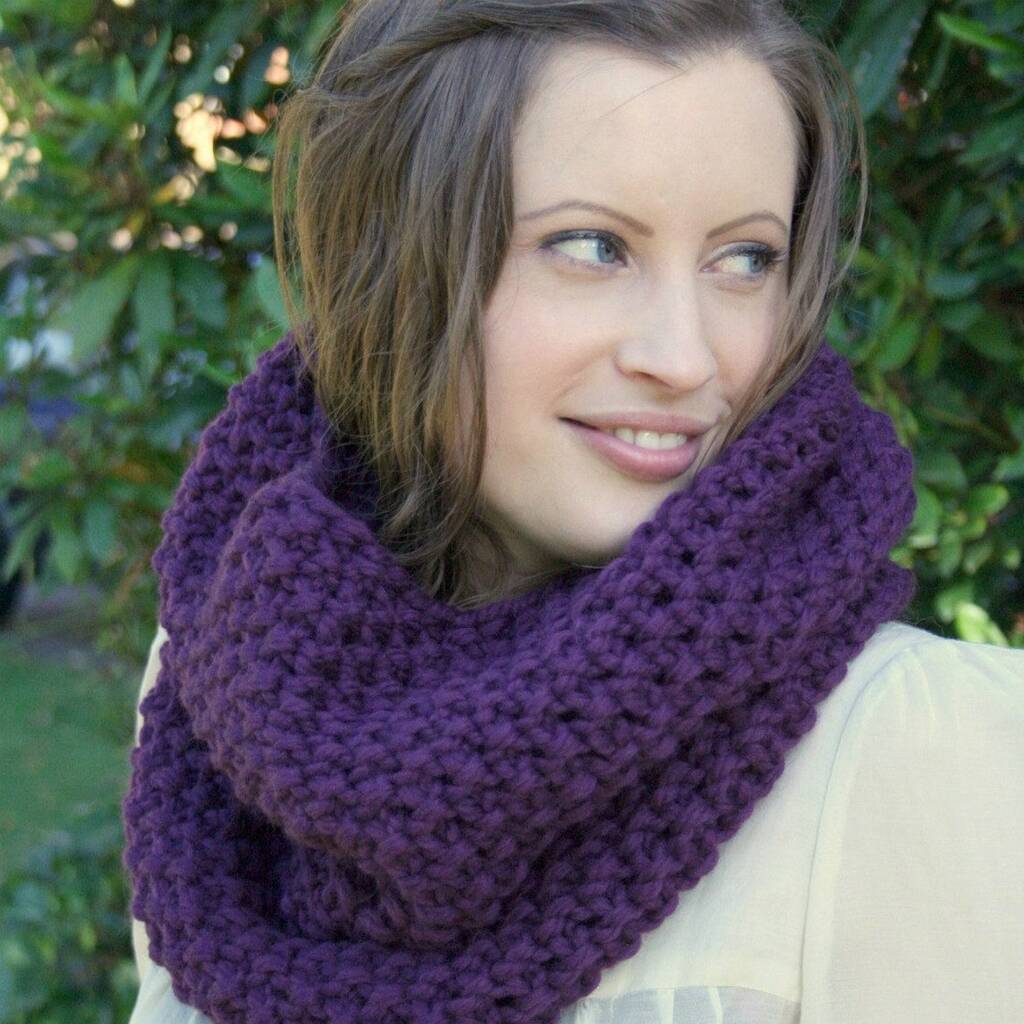 Pdf Knitting Pattern Moss Stitch Snood / Cowl By Miss Knit Nat