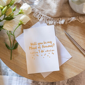 'Will You Be My Maid Of Honour?' Card, 2 of 3