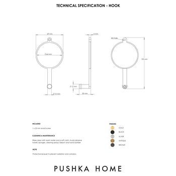 Personalised UK Postcode Map Wall Coat Hook, 6 of 6