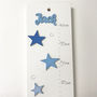Personalised Blue Stars Wooden Height Chart, thumbnail 2 of 12