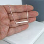 Sterling Silver Slim Bar Necklace, thumbnail 2 of 4