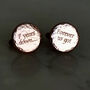 Hammered Solid Bronze Or Copper Cufflinks, thumbnail 4 of 12