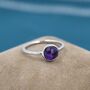 Sterling Silver Genuine Purple Amethyst Ring, thumbnail 1 of 12