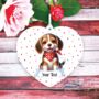 Personalised Beagle Wearing A Red Bandana, thumbnail 2 of 2