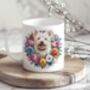Personalised West Highland Terrier Summer Floral Dog Wreath Gift Keepsake Mug, thumbnail 1 of 2