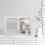 White Wooden Multiple Photo Frame Double / Triple, thumbnail 1 of 8