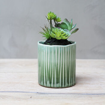 Green Ceramic Plant Pots, 2 of 6
