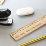 Personalised Solid Oak Wooden Ruler, thumbnail 2 of 3