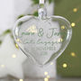 Christmas Engagement Glass Bauble, thumbnail 9 of 12