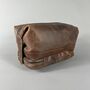 Cognac Leather Open Top Wash Bag, thumbnail 6 of 9