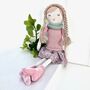 Personalised Linen Doll Soft Toy, thumbnail 1 of 3