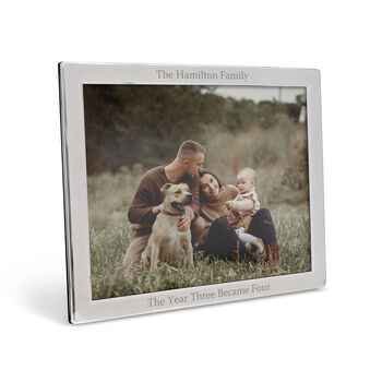 Personalised Luxury Silver Plated Landscape Picture Frame, 10 of 10