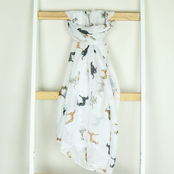 Whippet Print Scarf, 5 of 11