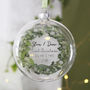 First Christmas As Mr And Mrs Wreath Flat Bauble, thumbnail 3 of 6