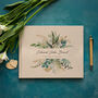 Personalised Book Of Condolence Green Bouquet Design, thumbnail 5 of 9