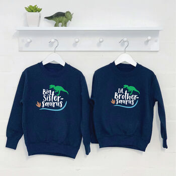 Dinosaur Matching Sibling Sweatshirt Set, 4 of 4