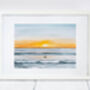 Sunset Surf Art Print, thumbnail 1 of 2
