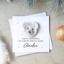 Personalised Crochet Polar Bear Niece Christmas Card, thumbnail 1 of 3