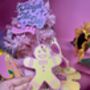 Gold Gingerbread Man Christmas Tree Ornament Bauble Decor, thumbnail 4 of 4