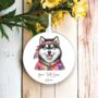 Personalised Siberian Husky Hippie Decoration, thumbnail 2 of 2