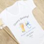 Personalised My 1st Father’s Day Babygrow Blue Cheers Design, thumbnail 1 of 3