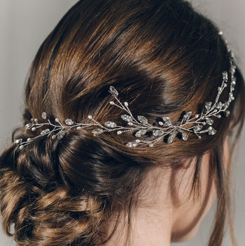 Swarovski Crystal And Pearl Wedding Hair Vine Lily, 2 of 11