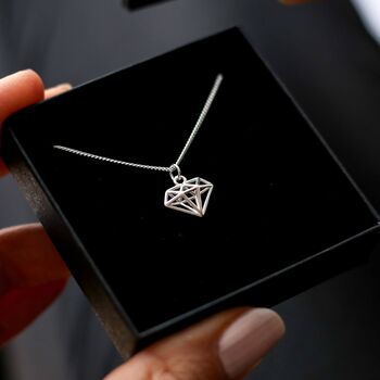 Gift For Her, 3D Diamond Necklace, 5 of 8