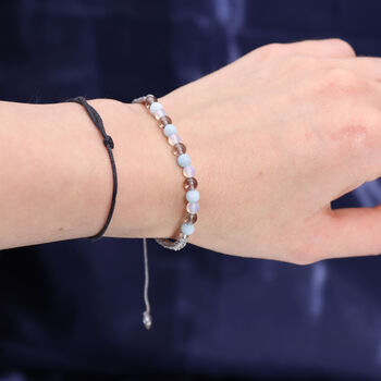 Cancer Zodiac Crystal Candle And Gemstone Bracelet Gift Set, 3 of 6