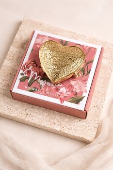 Heart Shape Gold Engraved Bird Purse Mini, 4 of 7