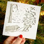 Winter Walkies Dog Christmas Card, thumbnail 2 of 4
